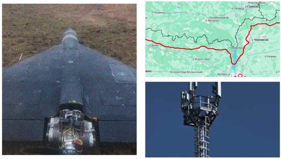 Російські «герані» летять на Чернігівщину за допомогою білоруських станцій мобільного звʼязку